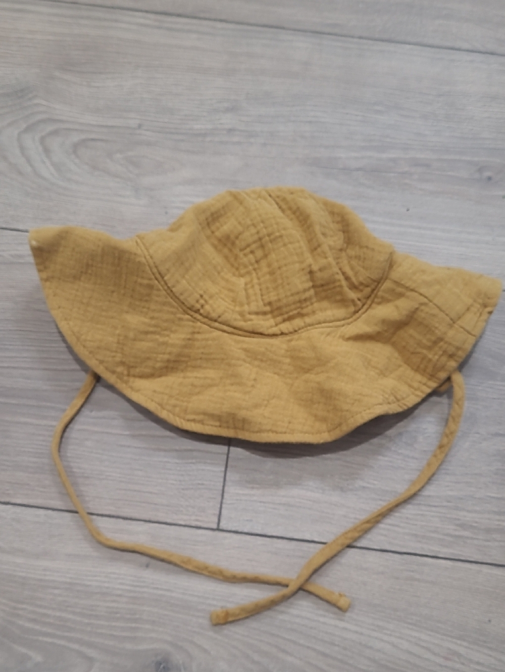 Rylee + Cru Mustard Sun Hat with Chin Ties 6-12 Months